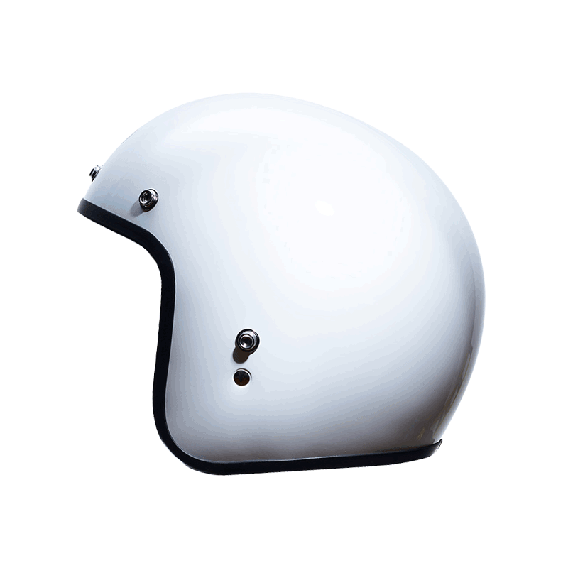 Open Face Helmet, Gloss White