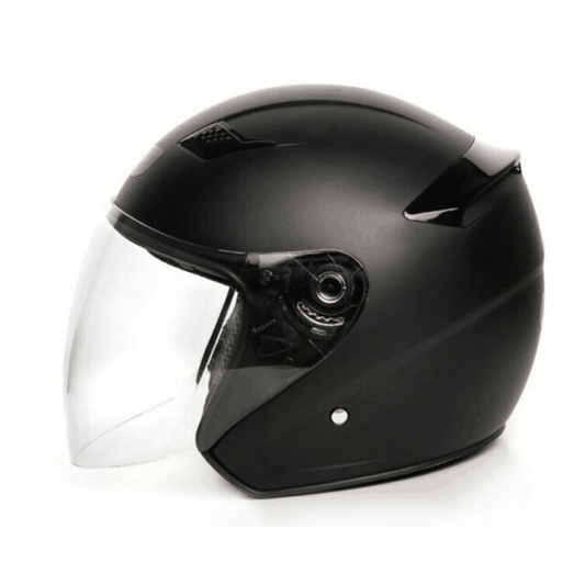 Open Face Helmet with Visor