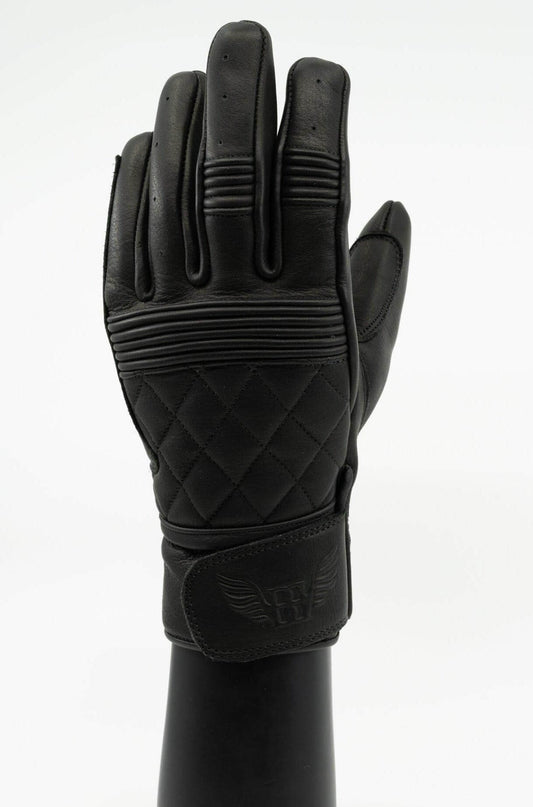 Cafe Quilted Leather Motorcycle Gloves Merla Moto